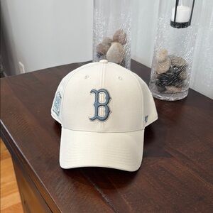 Cream Boston Red Sox Baseball Cap with All Star Blue Logo